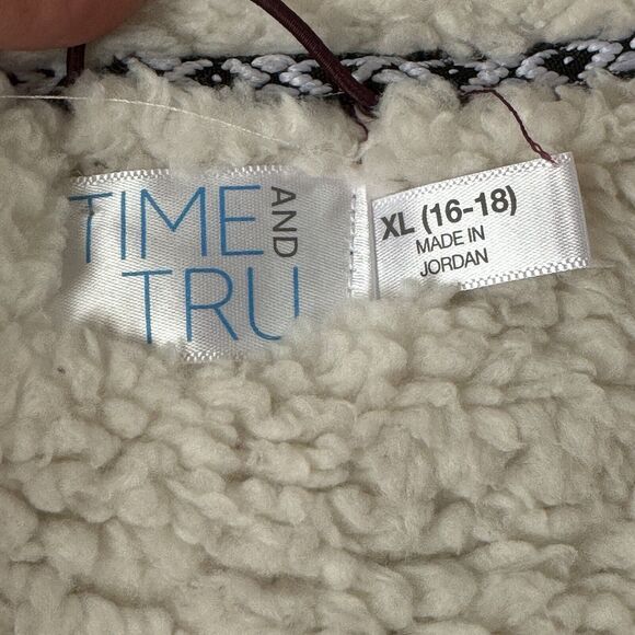 Time and Tru Quarter Zip Jacket Met Burgundy Women’s XL Pockets - Picture 10 of 12